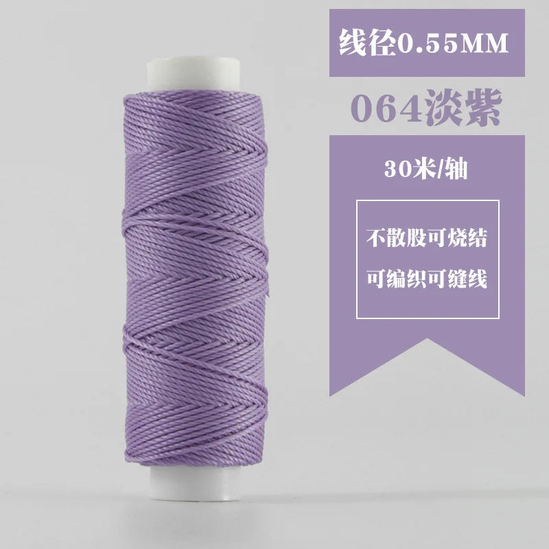 0.55mm Leather Waxed Sewing Thread For Hand Stitching Leather Cord DIY Bracelet Jewelry Making Round Waxed Line