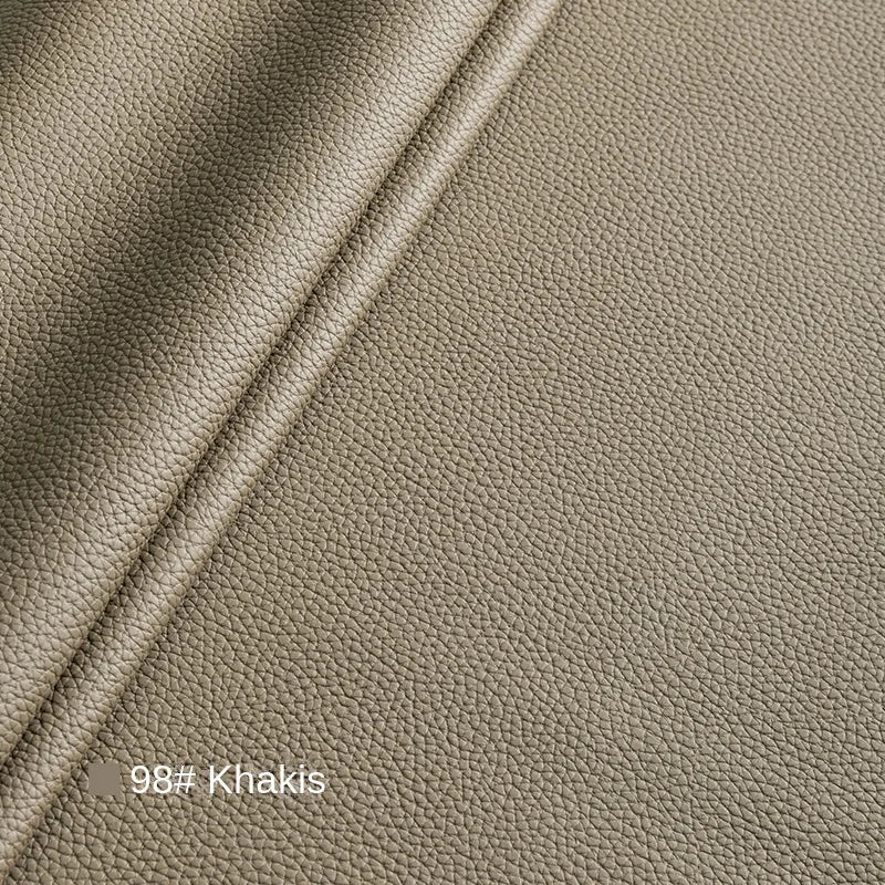 Litchi Textured PU Leather Fabric Thickened for Sofa Car Seats Designer Handmade Diy Sewing Material Cloth By The Meter