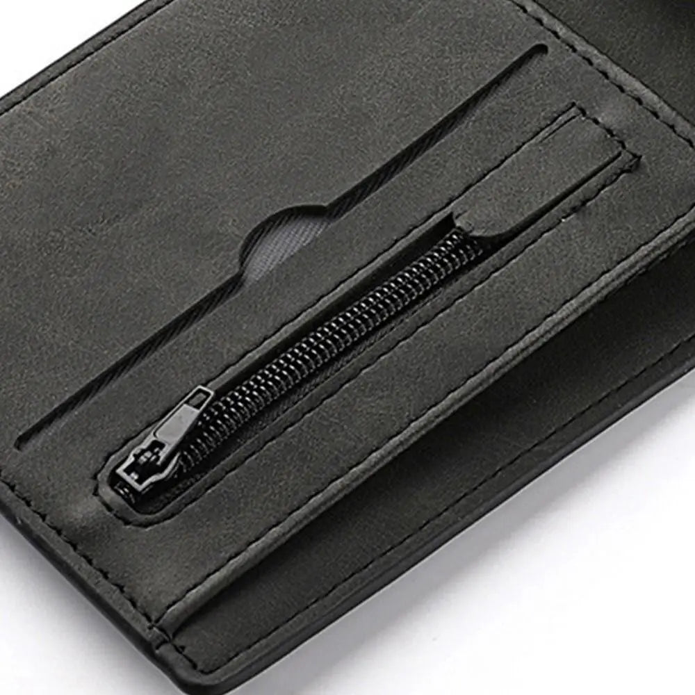 Fashion PU Leather Men Wallet Multi-card Slot Folding Card Bag Large-capacity Money Bag