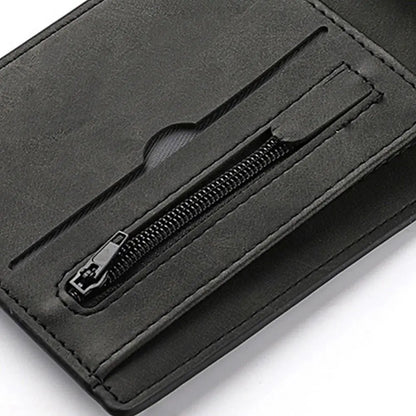 Fashion PU Leather Men Wallet Multi-card Slot Folding Card Bag Large-capacity Money Bag