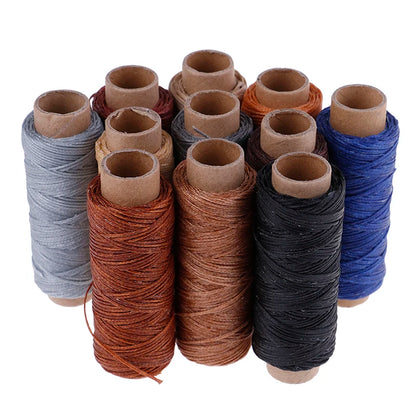 High Quality Durable 240 Meters 1mm 150D Leather Waxed Thread Cord for DIY Handicraft Tool Hand Stitching Thread