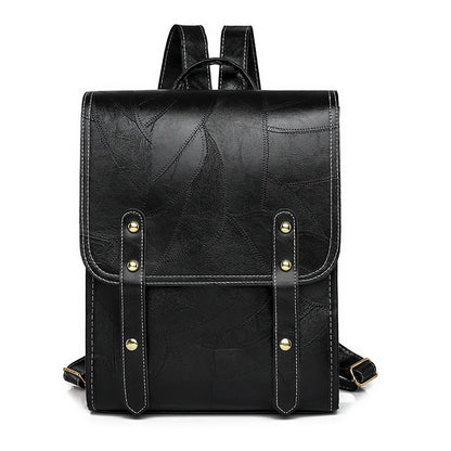 New PU leather Fashion Lady High Capacity Waterproof College Backpack Trendy Girls Laptop School Bags Cute Girl Travel Book Bag