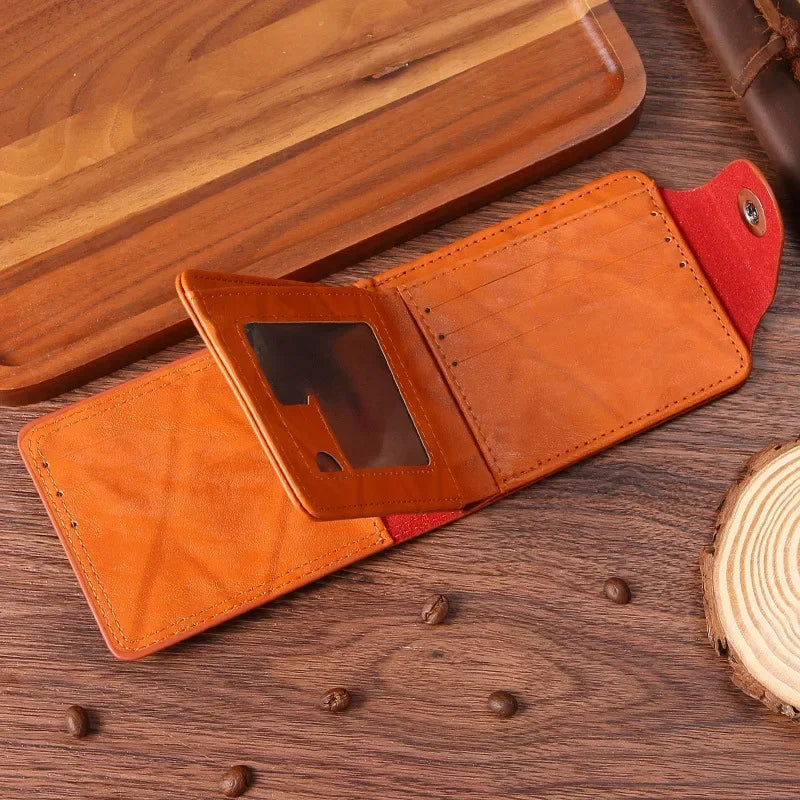 Men's Wallets with 100 US Dollar Pattern Wallet Male Leather Wallet Photo Card Holder Fashion Large Capacity Wallet Purse Bag
