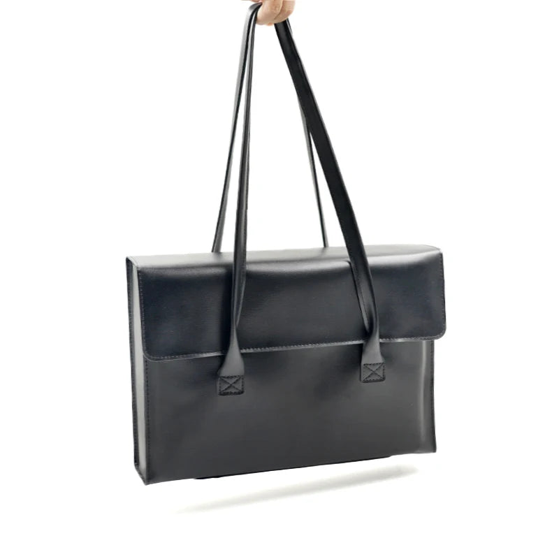 Ladies PU Leather Laptop Bag Handbag 13/14/15.6/16 Inch For Macbook Air Tablet HuaWei MateBook Thinkpad Single Shoulder Bags
