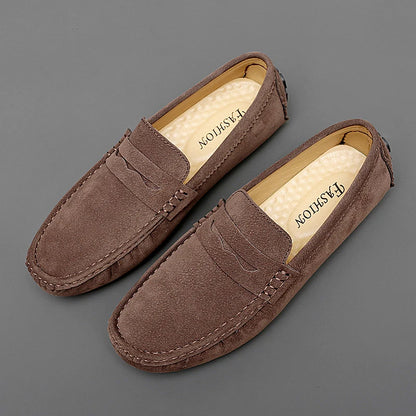 Mens Shoes Suede Leather Loafers Fashion Comfortable Walking Shoes for Men Sneakers New Flats Classic Original Style Casual Shoe