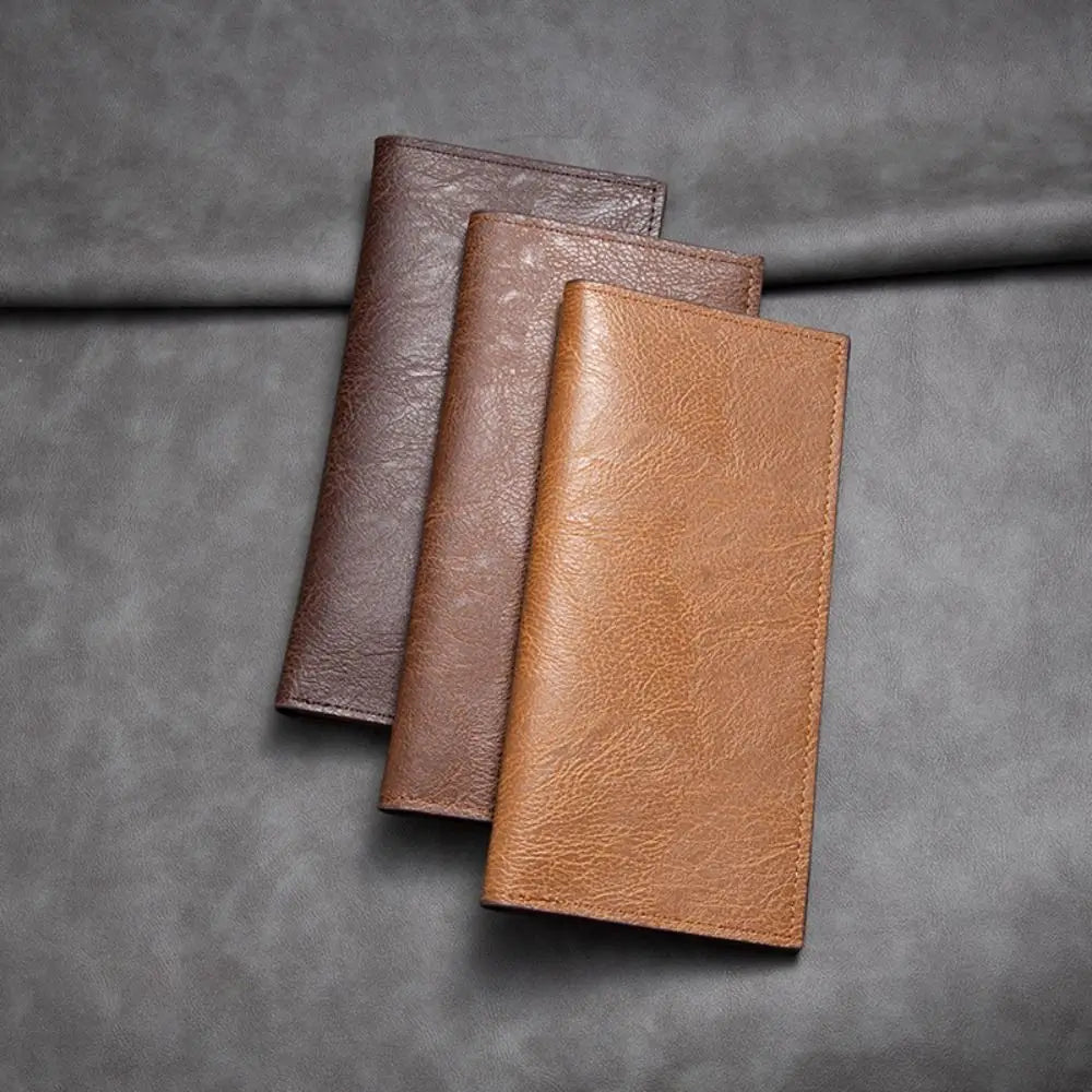PU Leather Long Wallet For Men Durable Multiple Slots Men Card Holder Thin Soft Men Wallet Card Bag Large Banknote  Money Purses
