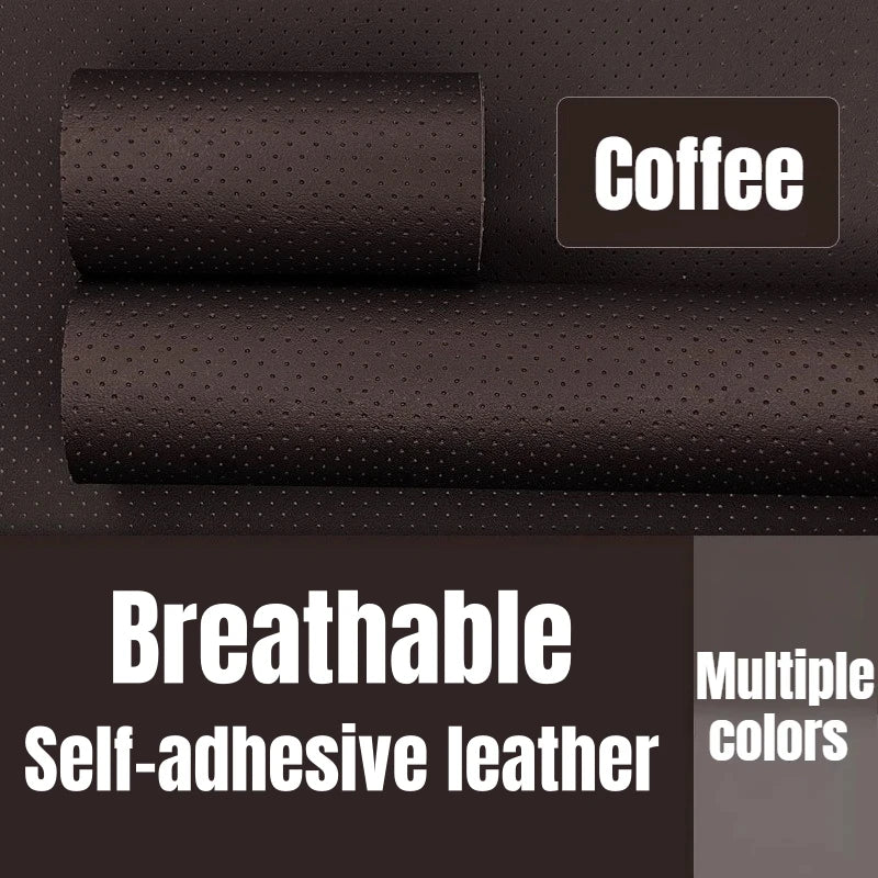 Self-Adhesive Faux Leather Repair Patch Perforated Breathable Material for Sofa,Car Seat,Furniture Interior Repairs Leather Tape
