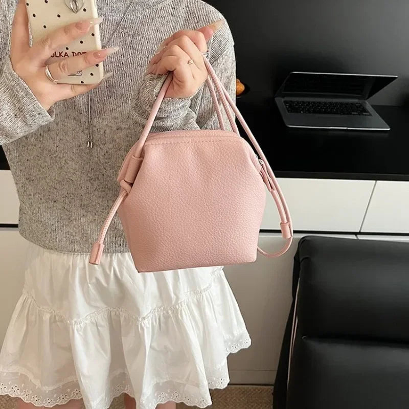 Fashionable Vintage Leather Shoulder Bag Women Handbag Designer Crossbody Tote Purse Elegant Diaper Bag
