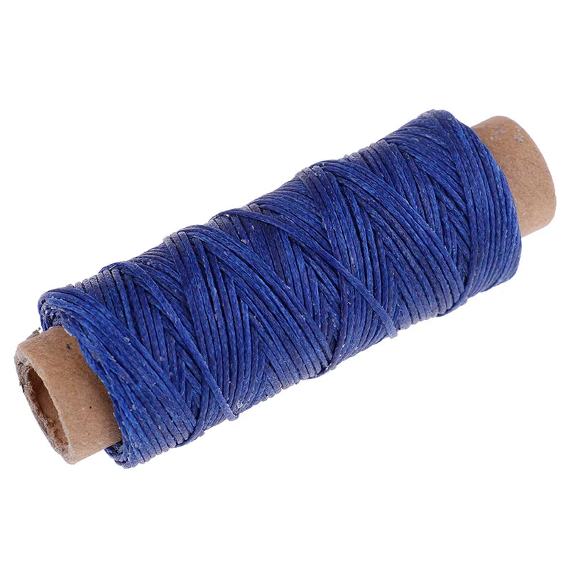 50m/Roll 150D Flat Waxed Thread for Leather Sewing - Hand Stitching Craft Wax String Durable Craft Supply