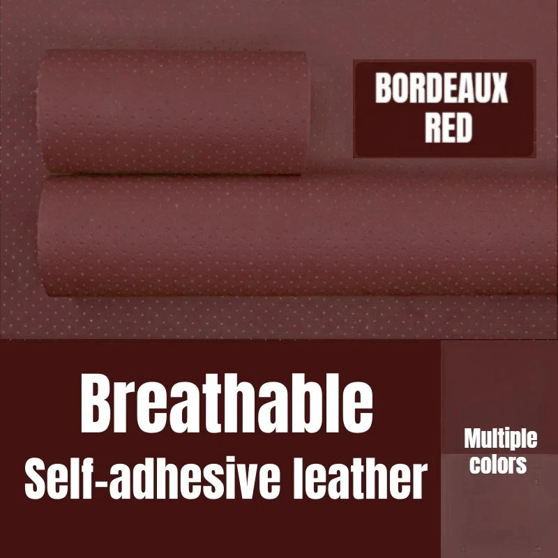 Perforated Breathable Faux Leather Self-Adhesive Leather Repair Sofa Patch Adhesive Tape Repair Car Seat Furniture Chair Repair