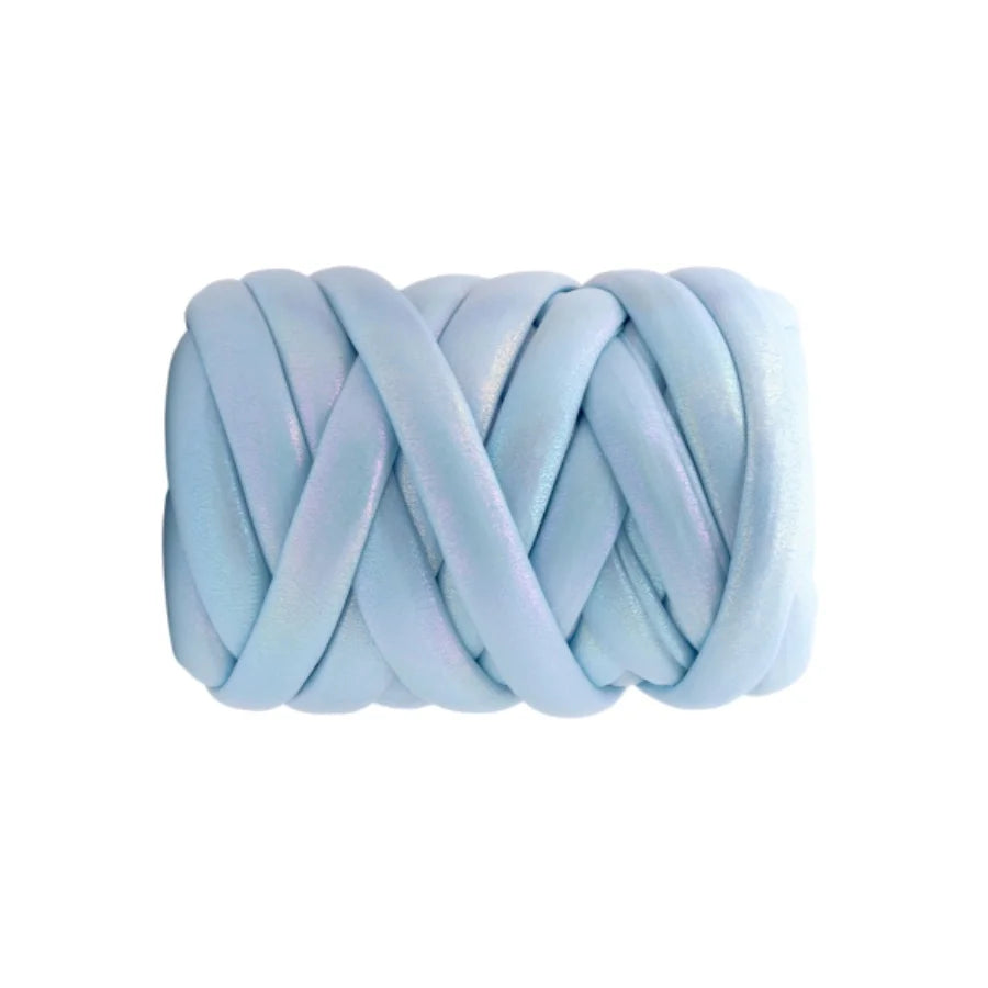 500g Thick Super Bulky Chunky Imitation Metal Leather Yarn for DIY Knitting Crocheting Thread Yarn for Handmade Bags Shoes Craft