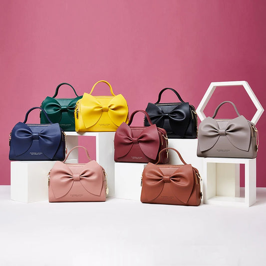 Elegant Women PU Leather Handbags Female Shoulder Crossbody Bags for Women Handbags High Quality Ladies Messenger Hand Bags Bow