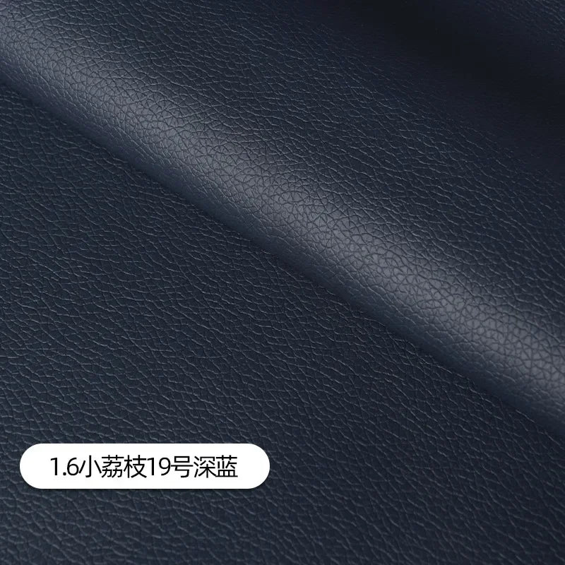 Litchi Pattern Leather Fabric Upholstery Per Meter for Car Interior Bag Chairs Diy Sewing Waterproof Wearable Soft Cloth Plain