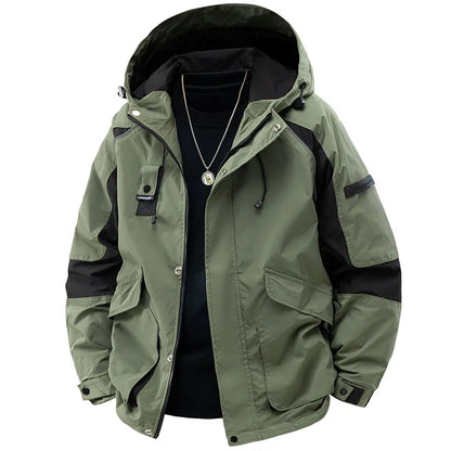 Jacket Mens Spring Autumn New Men Jacket Printing Hooded Jackets Casual Coat Men's Business Coats Size M-3XL 4XL 5XL HB-J8155