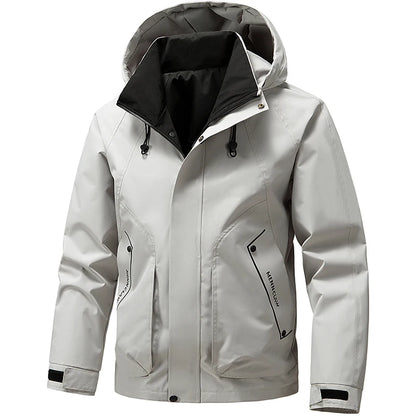 Outdoor Men Casual Outdoor Jacket Coats Man Windproof Sport Jackets Man Cargo Camp Fish Jackets Male Hooded Tactical Jackets 5XL