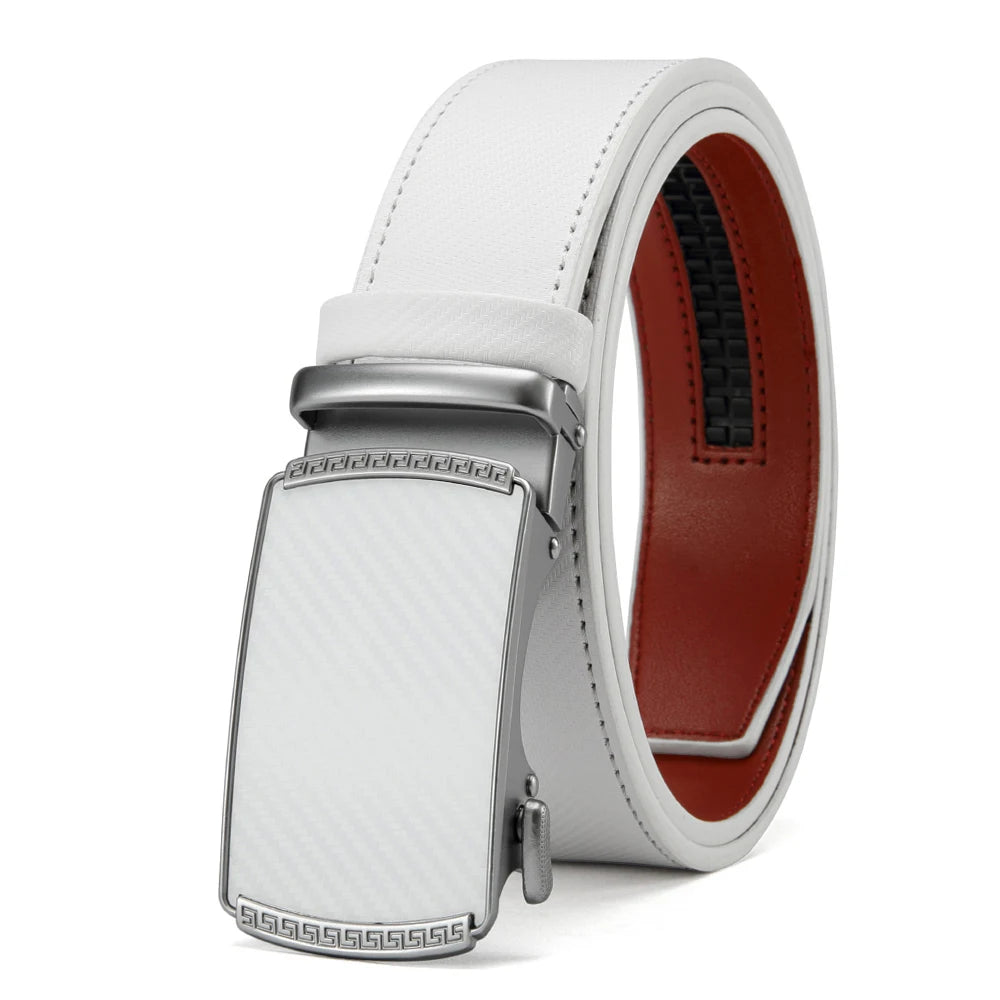 Men's Leather Belts Fashion Automatic Buckle PU Male Belts Luxury Business Designer Black Brown 115 125 135cm