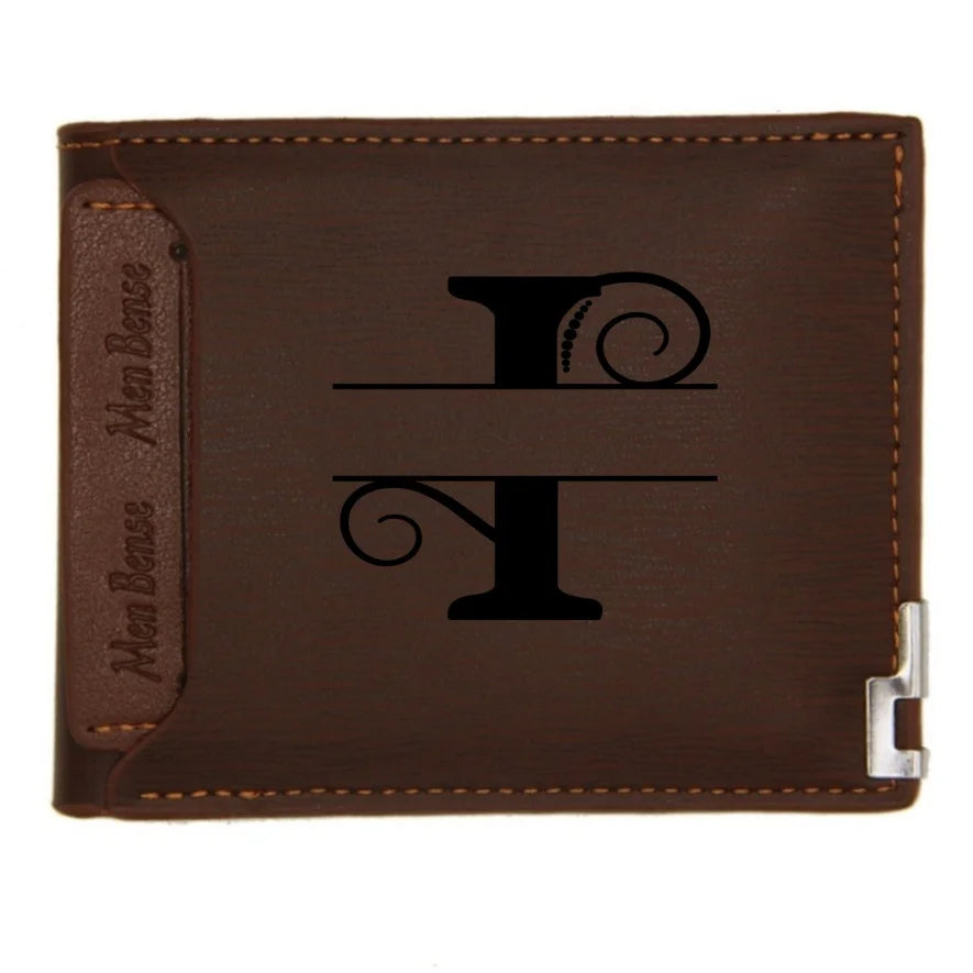 Personalized Leather Wallet for Men – Custom Engraved Name or Monogram –   Bifold Wallet – Custom Gift for Dad,