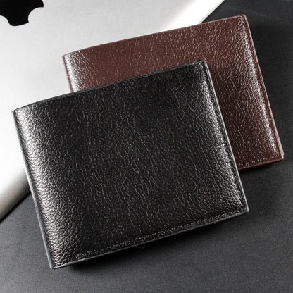Fashion Short Men's Wallet PU Leather Men Wallets Multiple Card Slots ID/Credit Card Holder Black Wallets for Man