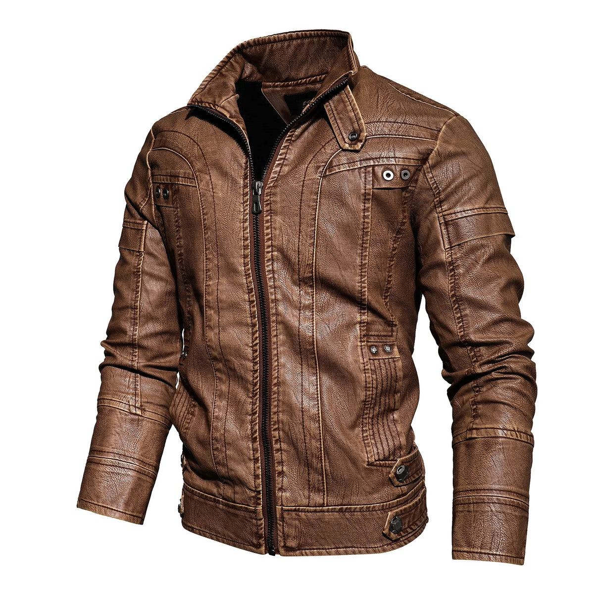 Winter Leather Jacket Men's Chothing New Men Coat Jackets Coats Faux Leather Water Proof Vintage Biker Jacket Men Windproof