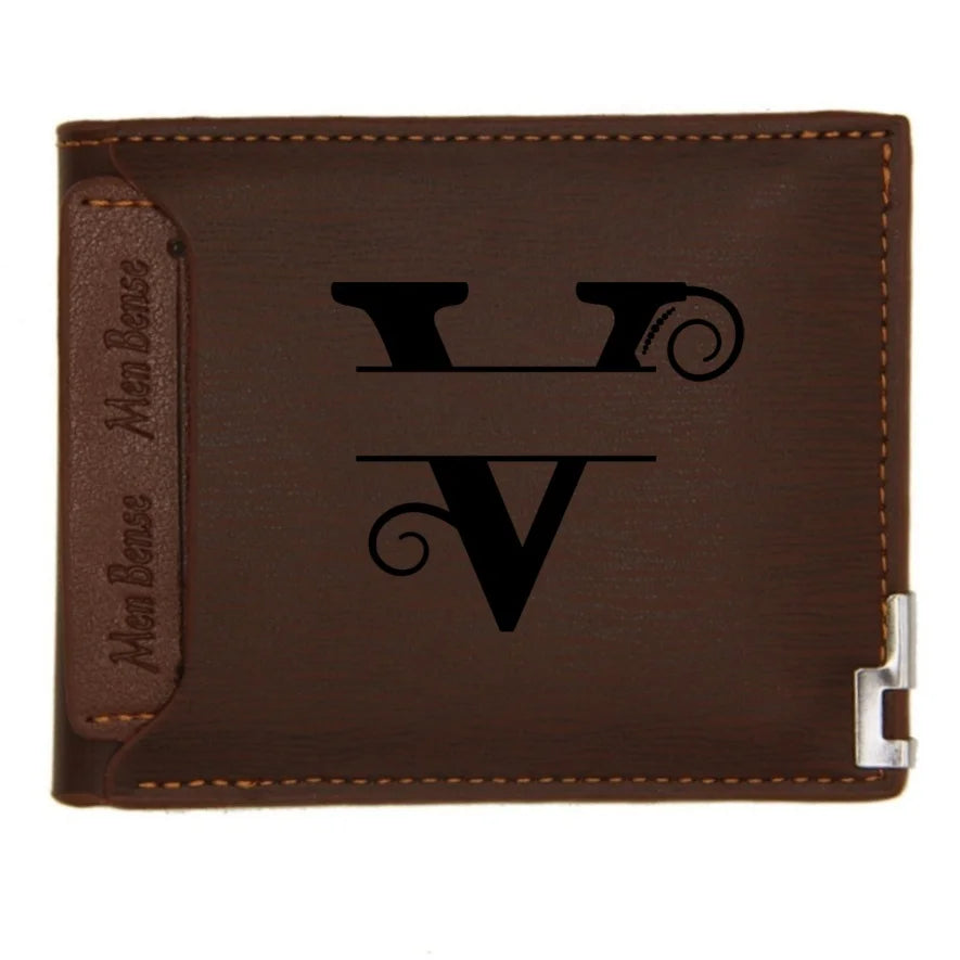 Personalized Leather Wallet for Men – Custom Engraved Name or Monogram –   Bifold Wallet – Custom Gift for Dad,