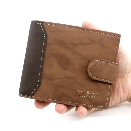1PC PU Leather Men's Wallet with Hasp Business Card Holder Case Male Short Purse Coin Bag for Men Credit Card Wallets