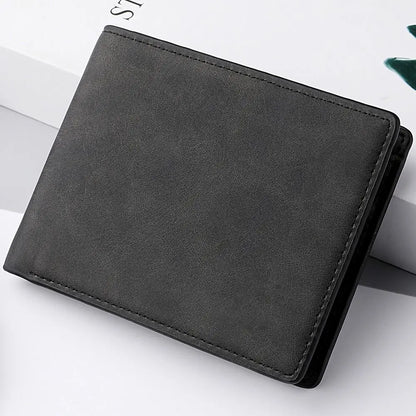 Fashion PU Leather Men Wallet Multi-card Slot Folding Card Bag Large-capacity Money Bag