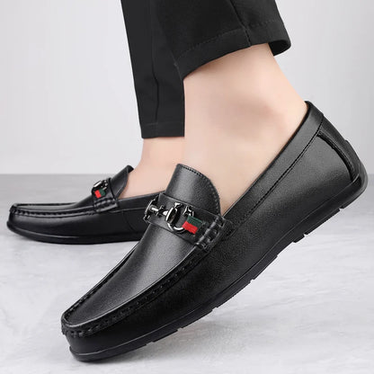 LUXURY BRAND MEN GENUINE LEATHER SHOES DESIGNER DRIVING MOCCASINS LOAFERS DRESS SHOES SLIP ON WEDDING OFFICE CASUAL SHOE FOR MAN