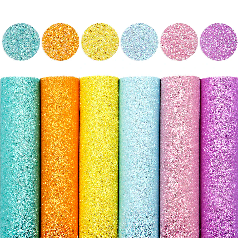 A5 Size Set Plain Glitter Lychee Synthetic Leather Patchwork Hair Bow Earrings Making Handbag Phone Case DIY,1Yc9938