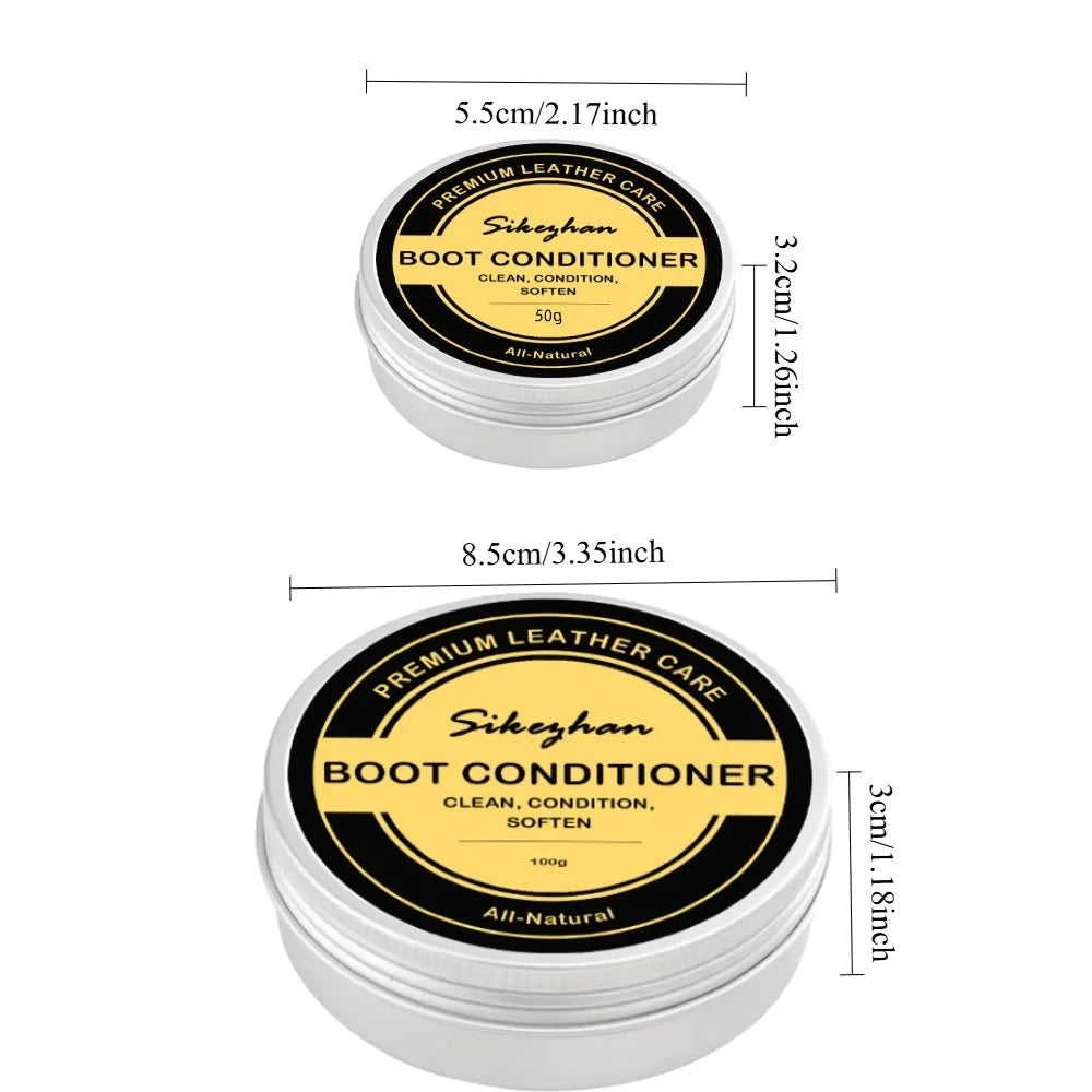 Leather Boot Care Cream Leather Conditioner for Work Boots and Fashion Boots Shoe Polish Balm Clear Odorless Non Greasy