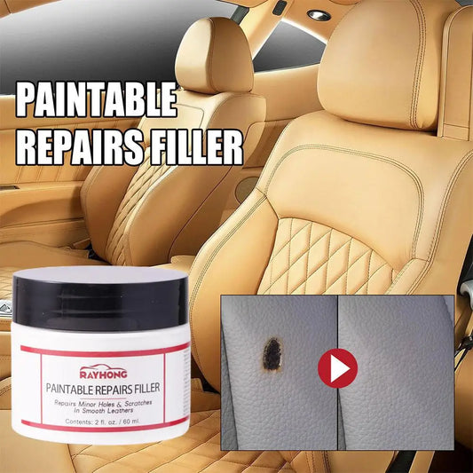 60/50/70g Leather Repair Filling Paste Compound Leather Restoration Cream Auto Leather Car Repair Scratches Cracks Sofa Car Seat