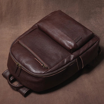 GURO Higher Quality Genuine Leather Backpack Men's Commute Business Travel Bag Women Luxury Cowhide Schoolbag Office Laptop Bags