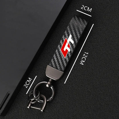Car Leather Keychain Horseshoe Buckle Jewelry fo Audi TT MK2 8J 8N MK1 MK3 Accessories