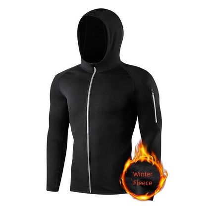 Men's Running Workout Jacket, Training Zipper Coat, Sportswear, Long Sleeve, Jogging Sweatshirt, Gym Clothing, Fitness Equipment