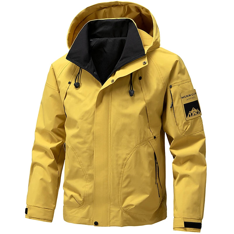 Outdoor Men Casual Outdoor Jacket Coats Man Windproof Sport Jackets Man Cargo Camp Fish Jackets Male Hooded Tactical Jackets 5XL