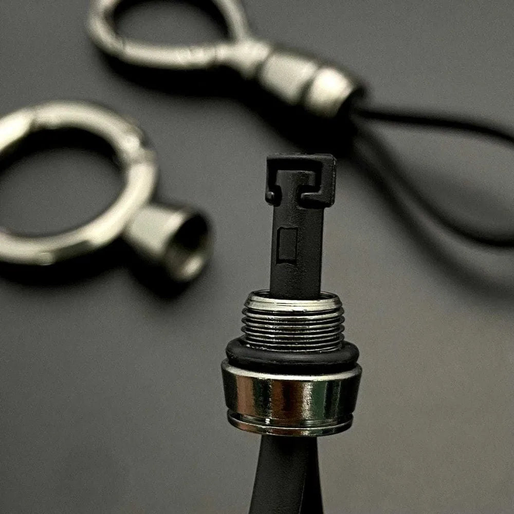 Leather Ropes Car Pendant Keyring Simple Hanging Car Men Women  Personalized Keychain Buckle Stainless Charm Accessories