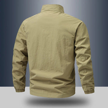 Spring Men Outdoor Multi Pockets Jacket Man Cargo Sports Windproof Tactical Zip Coat Male Waterproof Casual High Quality Jackets
