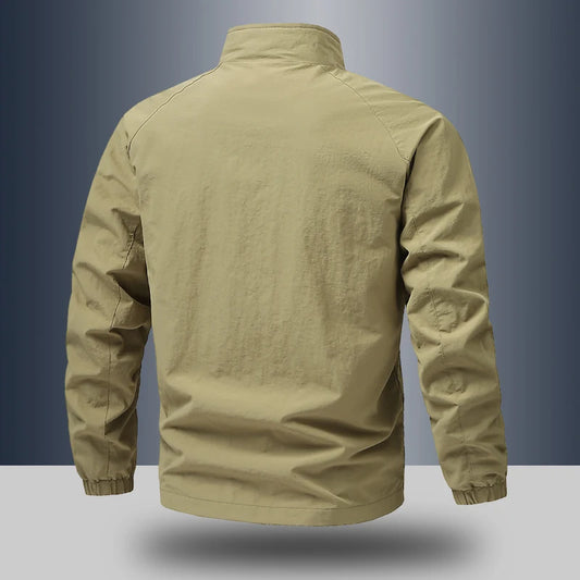 Spring Men Outdoor Multi Pockets Jacket Man Cargo Sports Windproof Tactical Zip Coat Male Waterproof Casual High Quality Jackets