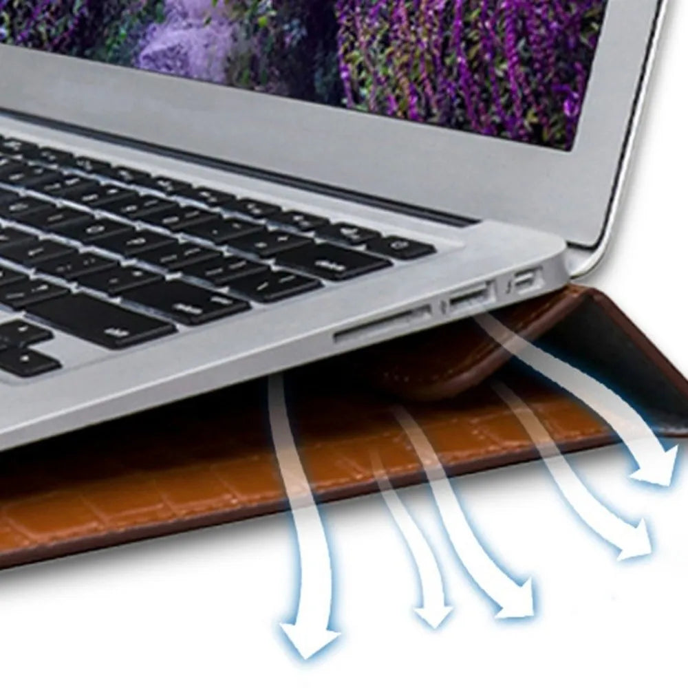 Magnetic Closure 13inch Laptop Bags Leather Bracket Laptop Sleeve Pouch Waterproof Lightweight Notebook Sleeve