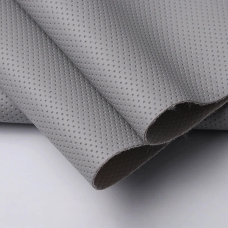 Perforated Leather Fabric Breathable Hole Punch Synthetic Leather Material for Furniture Sofa Car Seat Upholstery DIY Craft