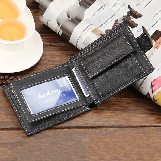 Wallet with coin pocket top quality men wallets multifunction leather purse wallet male purse brand