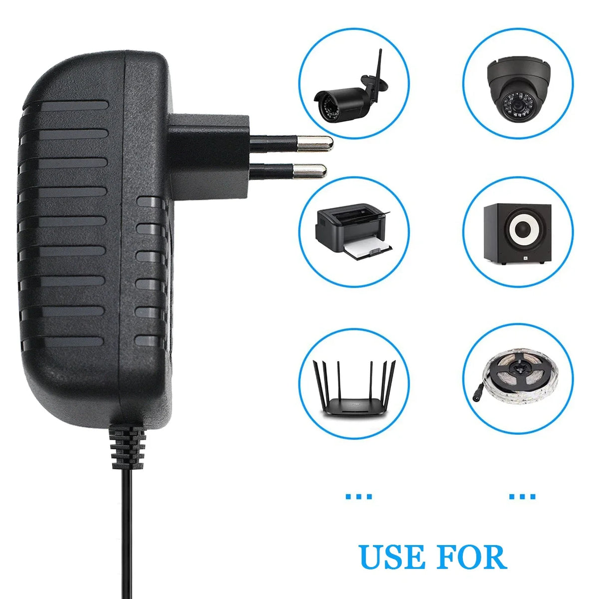 AC110-240V To DC 5V 9V 12V 24V 1A 2A 3A Universal Power Adapter 5.5*2.1/2.5mm EU US AU UK Supply Charger for LED Strip Light TV