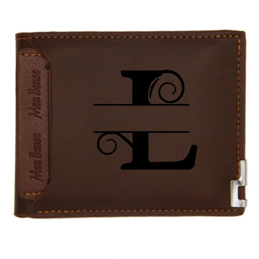Personalized Leather Wallet for Men – Custom Engraved Name or Monogram –   Bifold Wallet – Custom Gift for Dad,