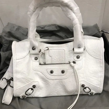 Handbags For Women 2026 New High Capacity Shoulder Bags Motorcycle Lady Travel Bag Luxury Brand Hobos Bags Cross-body Handbags
