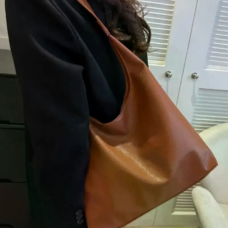 Fashion Leather Tote Bag For Women Trend Female Simple Large High Capacity Shoulder Bag Women Handbags Messenger Bags