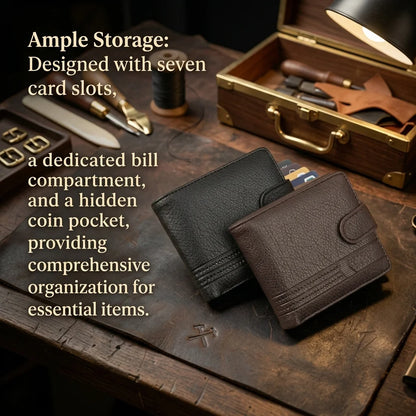Leather Wallet for Men Credit/Debit Card Slots Wallets Men Suitable for Daily Casual and Business Use for Daily Casual  Business