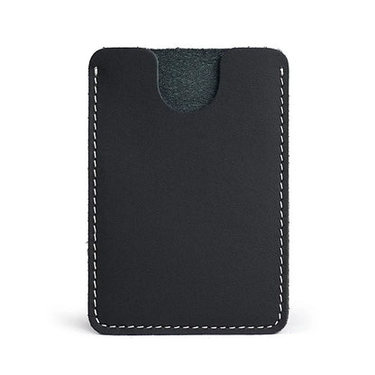Ultra-Thin Mini Full-Grain Cowhide Leather Card Holder Wallets for Men Women Lightweight Soft Genuine Leather Credit Card