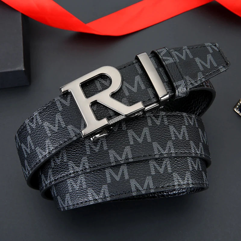 New Top material genuine leather cowhide men's belt, fashionable and versatile business belt for men luxury brand belts