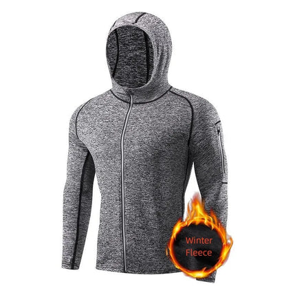 Men's Running Workout Jacket, Training Zipper Coat, Sportswear, Long Sleeve, Jogging Sweatshirt, Gym Clothing, Fitness Equipment