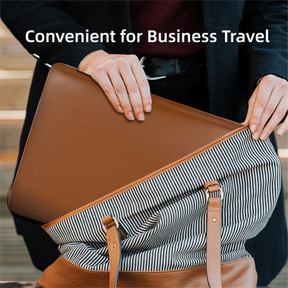 Commute 13 14 15 Inch Laptop Sleeve Carring Case PU Leather Microfiber Lining Notebook Case Water and Splash Proof Laptop Bag