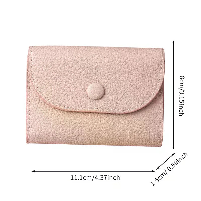 Women Wallets PU Leather Female Purse Mini Hasp Solid Multi-Cards Holder Coin Short Wallets Slim Small Wallet Zipper Hasp